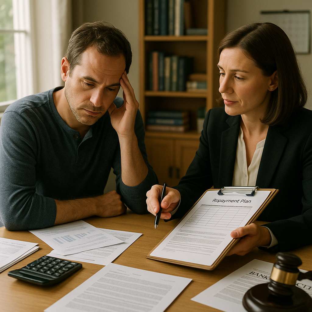 Credit counseling versus bankruptcy options illustration